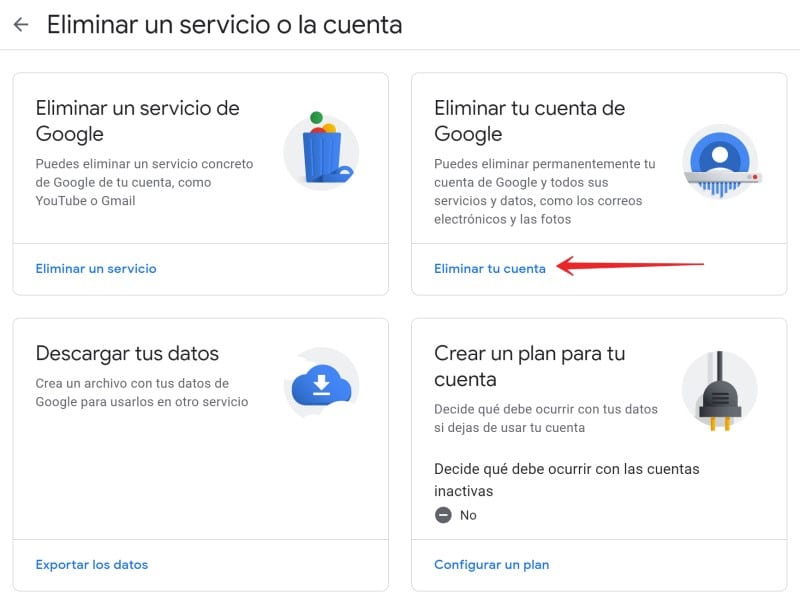 cerrar cuenta google