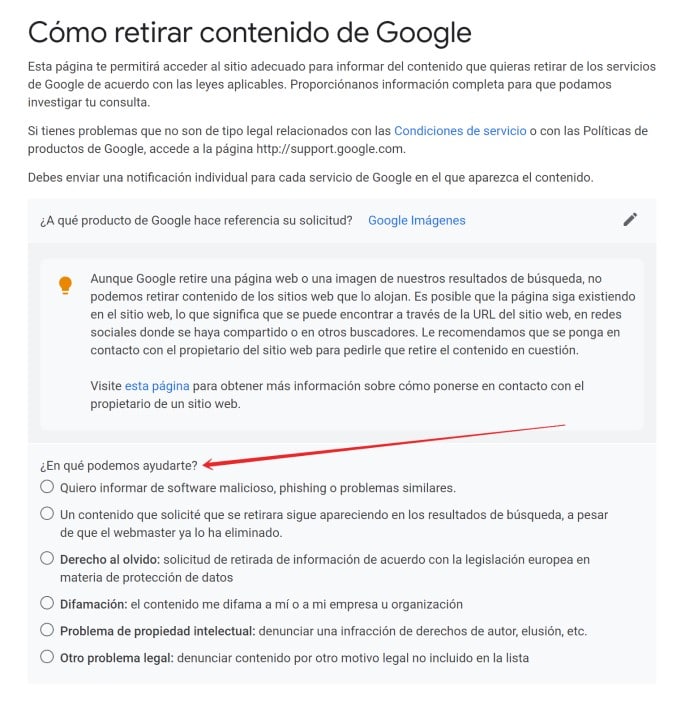 como borrar fotos de google