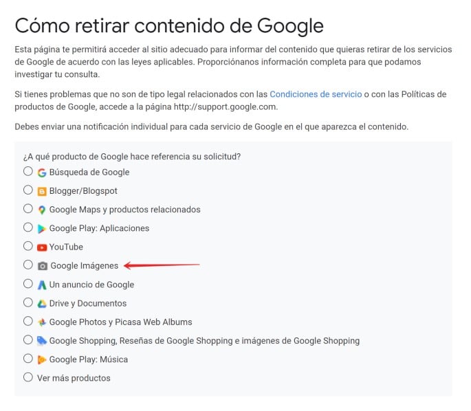 eliminar imagen de google