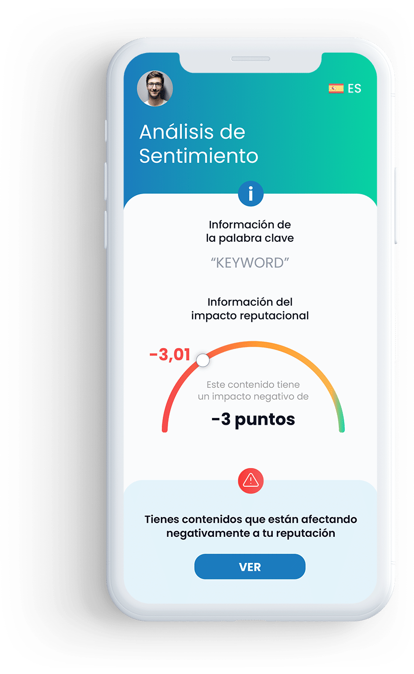 Análisis de sentimiento de cada contenido detectado