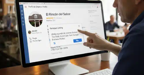 eliminar perfil de empresa de google