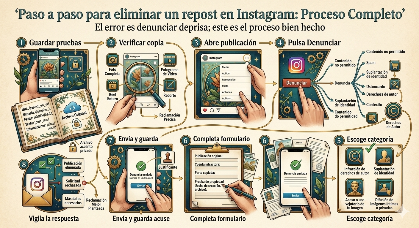 eliminar repost instagram copiado