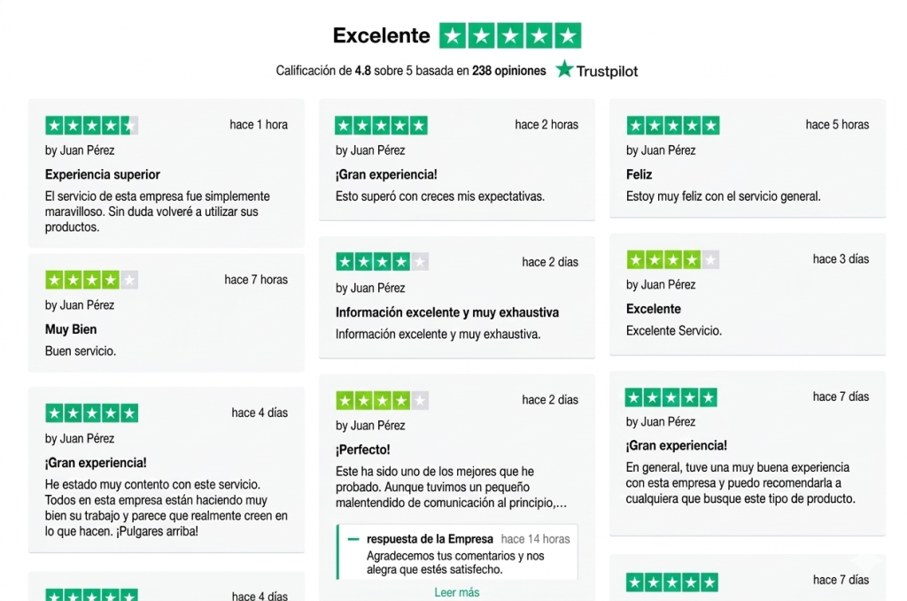 mejorar resenas trustpilot politicas