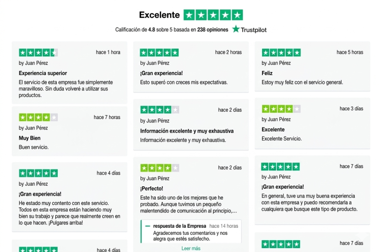 mejorar resenas trustpilot politicas