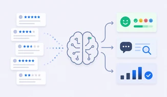 Análisis de reseñas con IA: el software resume el sentimiento y los temas de miles de reseñas